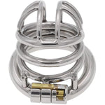 Adult Toys Stainless Steel Chastity Lock Chastity Device Male Beginner Cage Chastity Cage Penis Cage Penis Lock Massage To Prevent Erection Restraint Alternative Stimulator(45Mm)