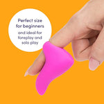 Ignite Finger Vibrator - Silicone Finger Vibe For Beginners - 20 Function Adult Sex Toy For Couples With Travel Lock - Waterproof - Rechargeable - Pink