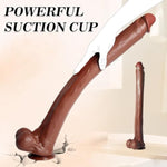 21.6 Inch Extra Long Dildo With Strong Suction Cup,Double Layers Flexible Realistic Dildo With Small Glans For Deepest Sex,Massive Huge Dildo Sex Toys For Women Men Gay