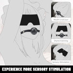 Bdsm Sex Bondage Restraints With Ball Gag & Blindfold Couples Sex Toys, Adjustable Neck To Wrist Restraint Kit Back Handcuffs Collar Sex Bed Adult Toys, Bondage Gear & Accessories Sex Thing For Couple