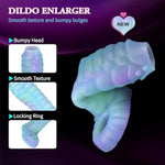 Dragon Penis Sleeve Enlarger, Luminous Silicone Dildo Sleeve Male Penis Girth Extender With Cock Ring Reusable Penis Enlargement Male Adult Sex Toys For Couples Play