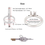Male Chastity Cage Device Belt Stainless Steel Urethral Tube Sm Penis Exercise Sex Toys D450 (50Mm L Size)