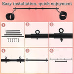 Restraints Bondage Detachable Spreader Bar Sex Toys, Adjustable Bdsm Bondages With Soft Feather Handcuffs & Ankle Cuffs, Adult Toys Fetish Expandable Sm Kits For Couples & Sm(Black)