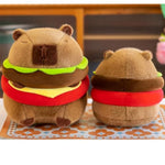 Capybara Plushie Stuffed Animal Toy, Stuffed Capybara Plush Toy, Birthday Xmas Gift For Kids (Hamburger)