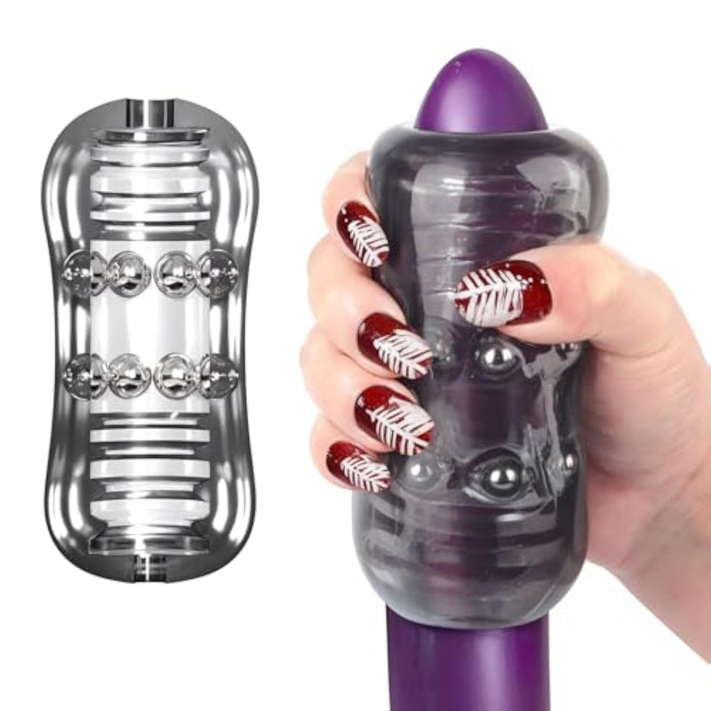 Manual Male Masturbators With 12 Extruded Beads, Transparent Soft Sucking Extrusion Penis Sleeve Blowjob Portable Sex Toys For Men Vagina Textured Pocket Pussies Penis Stimulation Poin