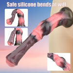Horse Dildo G-Spot Vestibule Anal Plug,Long Animal Penis Ultra Soft Dildo Female Masturbator Couples Erotic Products Simulation Animal Penis (Fantasy)