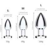 Jeweled Anal Plug, Fantasy Butt Plug Unisex Anal Stimulation Toy, G-Spot Adult Sex Toy For Women, Men And Couples (Blue S)