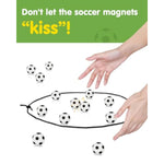 Soccer Magnetic Game with String and 20 Football-Shaped Stones for Family Fun