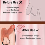 Penis Sleeve 1.5" Cock Extender Body Safe Liquid Silicone Cock Sleeve Realistic Penis Enlarger For Erection Enhancement, Adult Men Sex Toys Reusable Penis Extender (Inside Length 4.3'')