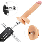 Sex Machine Thrusting Machine Dildo Quick Air Interface Lock Realistic Dildo Attachment For Machine, Premium Silicone Dildo Accessories With Stainless Steel Metal Interface For Women(22.5X3.4Cm)
