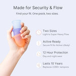 Menstrual Cups Set (Small & Large) Period Cup, Purple & Turquoise