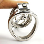 Male Chastity Device Chastity Cage With Silicone Catheter Sex Toys Metal Cock Cage With Concealed Lock For Men'S Penis Bondage Breathable Curved Stainless Steel Penis Cage (1.77In)