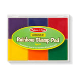 Rainbow Stamp Pad with 6 Washable Inks for Kids Arts & Crafts Ages 4+