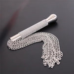 Bdsm Metal Chain Whip Diamond Handle Aluminium Flog Flogger Fetish Slave Sub Sex Toy Bondage Sm Ass Spanking Bondage Slave For Beginner