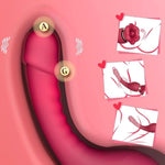 Thrusting Dildo G-Spot Vibrator Mouth Sucking Clitoral Vibrator With 3 Sucking 10 Tongue Licking And Vibration Modes Nipples Anal Stimulator Adult Sex Toys For Women Couples