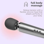 Wand Massager Rechargeable 10-Speed With 20 Vibration Patterns, Vibrator Wand - Grey