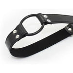 Open Mouth Gag Metal O Ring Deep Throat Gag Mouth Sm Choker Collar Punk Gothic Women Sex Leather Collar Fetish Sex Toy