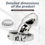 Adjustable Chastity Device Cock Cage For Men Stainless Steel Ventilation Chasity Panties With Lock And 2 Keys Penis Sm Slave Bondage Sex Toys For Adult Male