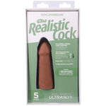 Doc Johnson The Realistic Dildo - 5 Inch ULTRASKYN Dong with Removable Vac-U-Lock Suction Cup - F-Machine and Harness Compatible Dildo - for Adults Only, Caramel
