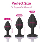 Anal Plugs Adult Sex Toy,3Pcs Jeweley Silicone Butt Plug, Anal Toys Anal Training Kit Adult Sex Toys Games Small Butt Plug, Beginner Anal Toys For Adult Unisex (Red)