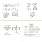 Bamboo 3D Puzzle Metal Brain Teasers Puzzles Mind Game Toys Set For Teens And Adults Pack Of 12Pcs