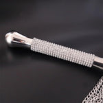 Sm Bdsm Sex Whip, Metal Diamond Handle Chain Whip Flogger Flirting Fantasy Fetish Hand Paddle Flirting Fantasy Sex Toys Fetish Kinky Restraint Bondage Sex Role Play For Adults Paddles Tickler Wip