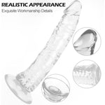 Realistic Huge Dildo Sex Toys For Women - 11 Inch Body Safe Material G Spot Adult Lifelike Dildos With Strong Suction Cup Penis For Men Anal Hands-Free Play Sexual Wellness Products Transparent