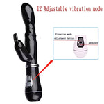 Thrusting Dildo Vibrator Adult Toys,Rabbit Thrusting G Spot Vibrator Adult Sex Toys With Vibrating Ears Rabbit Realistic G Spot Vibrator Sex Toys Vibrators Anal Dildo Wand Adult Toys(Black)