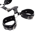 Neck To Wrist And Ankle Adult Restraints Kit, Sex Toys For Women Restraints Bondage Set T,Adjustable Pu Leather Leg Straps Handcuffs Collar, Bed Sex Game Play For Beginner