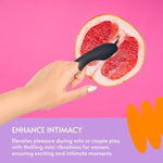 Finger Vibrator For Women - Powerful Vibration For Couple Play Or Solo Use - Portable And Versatile Vibrating Fun For Couples - Quality Rubber Material - Black - 4X1 Inch