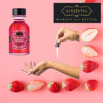 KAMA SUTRA Oil of Love Strawberry Dreams - .75 fl oz/22 ml - Kissable Warming Body Treat for Foreplay Fun, Water-Based and Non-Staining