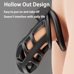 Male Chastity Cage,Large Cock Cage Device With 3 Sizes Rings Penis Sleeve Cock Sleeve - Realistic Adult Male Sex Toy