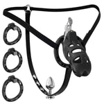 Male Chastity Cage Butt Plug - Sex Toys Chastity Devices With Anal Plug For Men, Adjustable Strap On Belt Chasity Device With 3 Sizes Rings, Modular Penis Cock Cage For Adult Sex Play