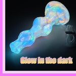 Squirting Dildo Animal Alien Luminous Dog Knot Dildo With Powerful Suction Cup, Adult Toys For Women