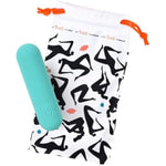 Rocket Vibrating Massager - Waterproof, Portable & Compact Design With Carry Bag & Bonus Finger Sleeve, Skin-Safe Silicone, For Couples, Discreet & Travel-Friendly (Blue)