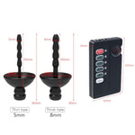 Male Silicone Electric Pulse Shock Urethral Sound Smooth Urethral Dilator Set, Soft Penis Plug E-Stim With Catheter Stimulation Sm Torture Fetish Urethra Masturbation Rod Sex Toys For Men (8Mm)