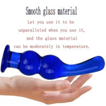 Crystal Glass Anal Butt Plug Trainer with Large Base for GSpot Stimulation and Masturbation