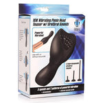 10X Vibrating Penis Head Teaser With Urethral Sounds Premium Silicone Masturbator, 3 Lengths Interchangeable Urethral Sounds Rechargeable Textured Inner Sleeve Rod Stimulator,Black