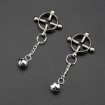 Sexy Nipple Clamps Non Piercing For Women, Screw Adjustable Nipple Clips Non Pierced With Bells, Decorative Body Jewelry Chain Nipple Toys, Breast Clamps Novelty (Style P)