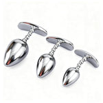 Luxury Metal Anal Hook Anchor Ball Shaped with 3 Diverse Sizes for Beginner and Advanced Use