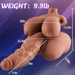 5 In 1 Shemale Sex Doll Trans Sex Toy With Penetrable Dildo And Nipples, Futa Sex Doll Torso Male Masturbator With Big Boobs Pussy Ass, 5 Channels Male Sex Toys For Men Sex