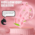 Male Chastity Cage With Belt, Chastity Device With 5 Sizes Rings And Invisible Lock For Man Penis Exercise Bondage Gear & Accessories Lightweight Adult Sex Toys(2D-Pink)