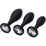 Anal Plug Adult Sex Toy,3Pcs Jeweled Anal Toys Anal Training Kit Adult Sex Toys Games Butt Plug,Personal Anal Plug Sex Toy For Adult Women,Men And Couples (White)