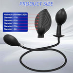 New Silicone Inflatable Anal Plug With Center Shaft (For Easier Insertion) Silicone Balloon Pump With Quick Release Valve For Beginners And Advanced Users Adult Sex Toys