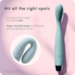 Luna Vibrator By – 7-Speed Rechargeable G-Spot Personal Massager – Water-Resistant, Ultra-Quiet, Medical-Grade Silicone, Curved Head, Ergonomic One-Button Design