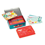 Kids Spiral Art Drawing Kit with Case, Pens, Design Sheet & Gear Tools, Ages 8+