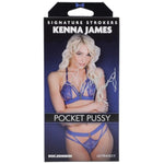 Doc Johnson Signature Strokers - Kenna James - ULTRASKYN Pocket Pal - Open-Ended Stroker - Pussy, Vanilla, for Adults Only