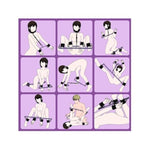Spreader Bar Bdsm Bondage Restraints Kits With Wrist Ankle Neck Collar Adjustable Handcuffs Sex Toys Sm Games For Men Women And Couples (Purple)