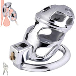 Metal Chastity Cage Hollowed Out Chastity Devices Can Long Time Wear Penis Cage With Lock And Key For Men Erection Control Sm Chastity Play Adult Sex Toys For Male (S)
