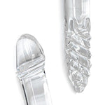 Glass Double Ended Dildos Anal Butt Plug Crystal Double Sided Dildos Sex Toys Transparent Double Dong Realistic Dildo Double Head Dildo For Women Men Couple Waterproof Double Dildos Penis